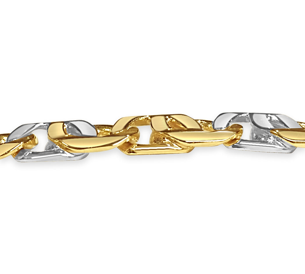 Tiger Eye Solid Gold Handmade Bracelet , 8mm, 6.5-10 Inch