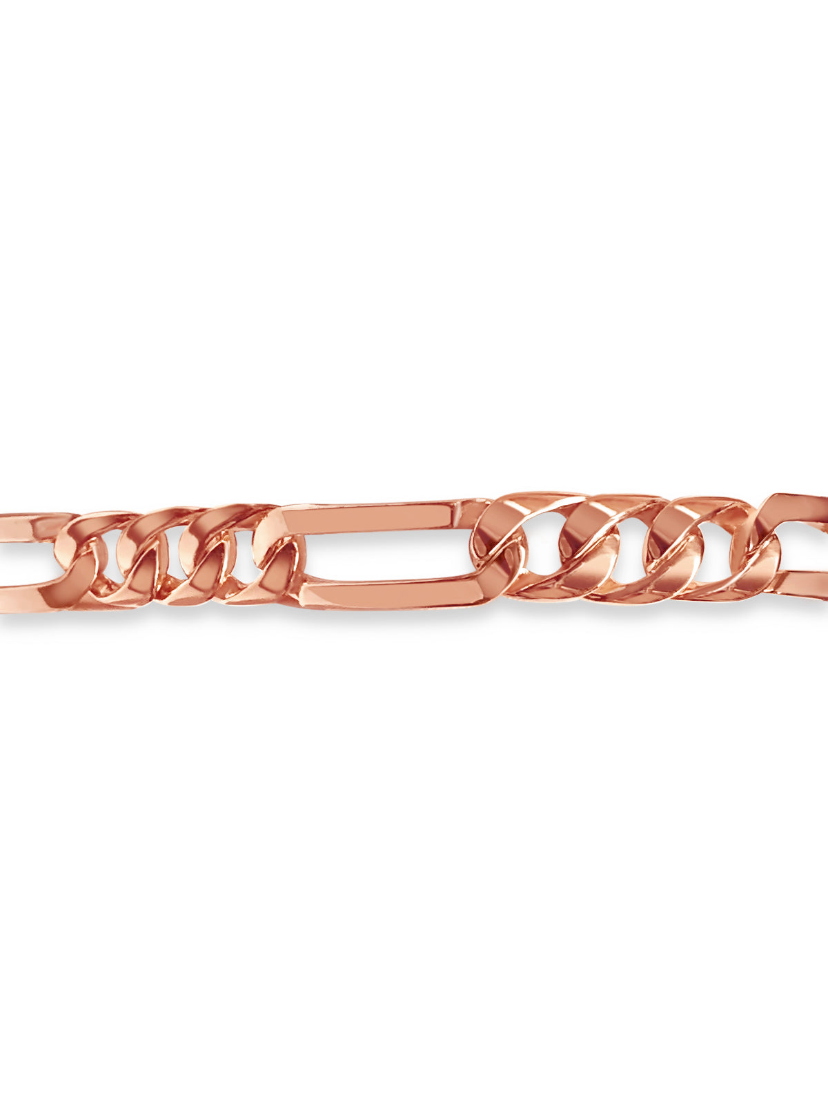 Figaro Solid Gold Handmade Bracelet , 8mm, 6.5-10 Inch