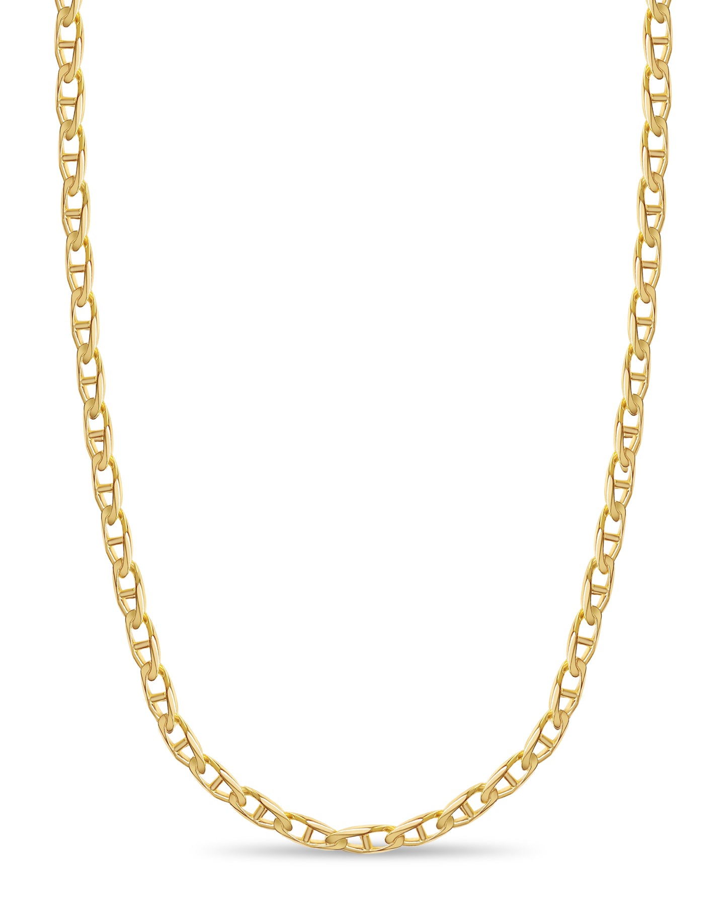 Mariner Solid Gold Handmade Necklace , 11mm, 16-30 Inch