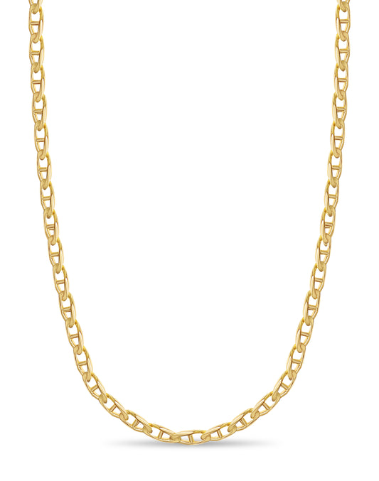 Mariner Solid Gold Handmade Necklace , 11mm, 16-30 Inch