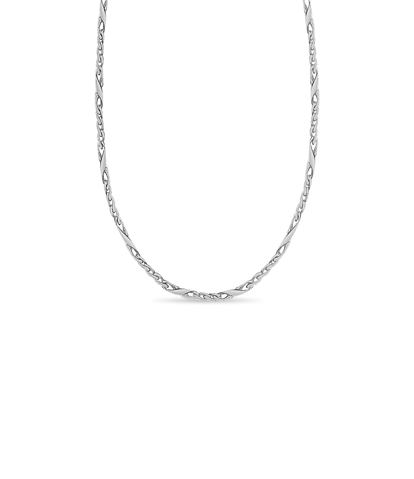 XO Curb Solid Gold Handmade Necklace , 6mm, 16-30 Inch