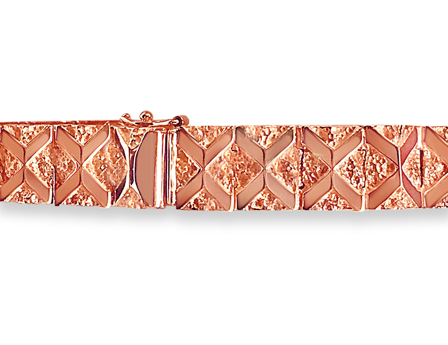 Nugget Solid Gold Handmade Bracelet , 11mm, 6.5-10 Inch