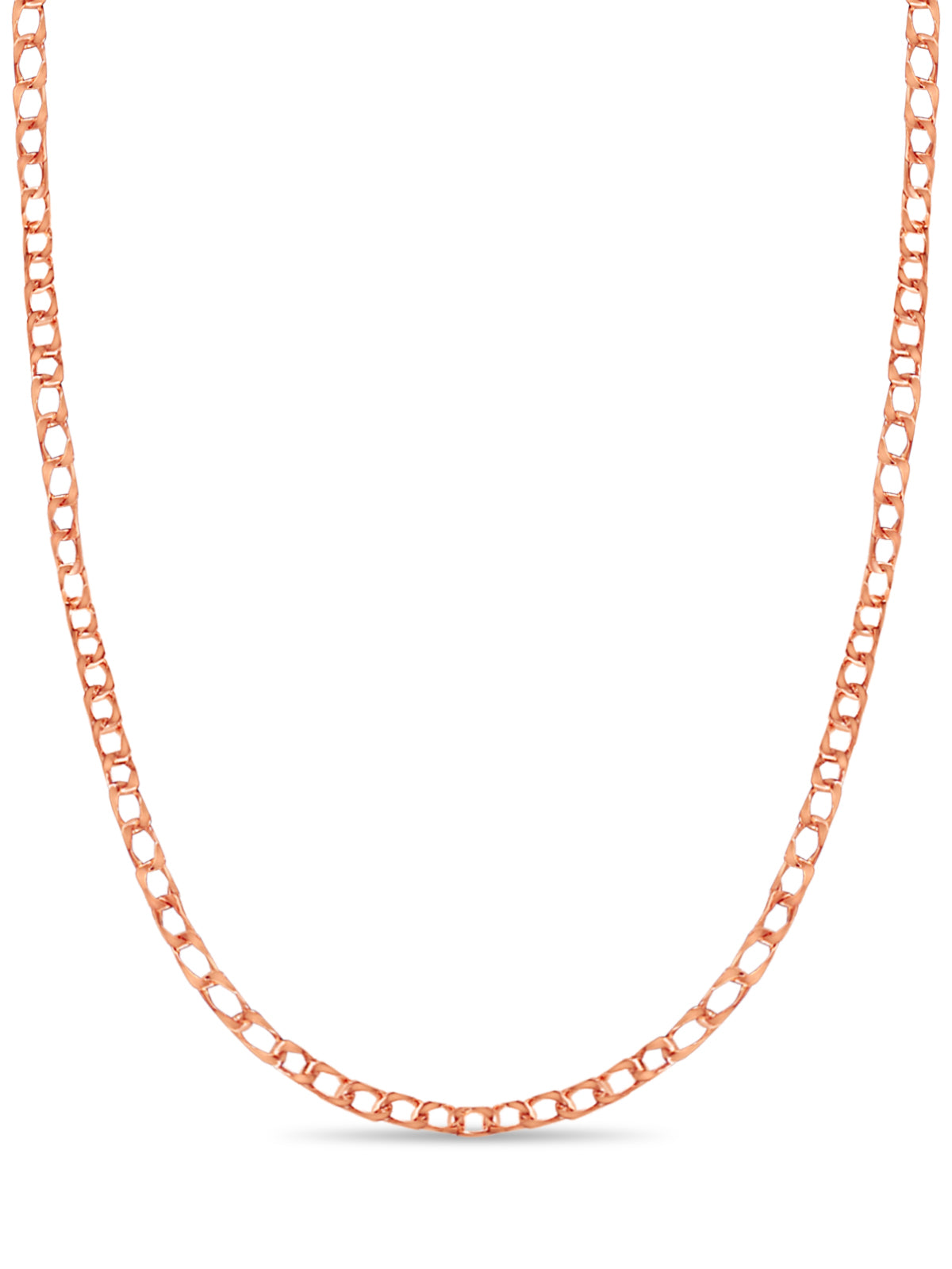 Curb Solid Gold Handmade Necklace , 10mm, 16-30 Inch