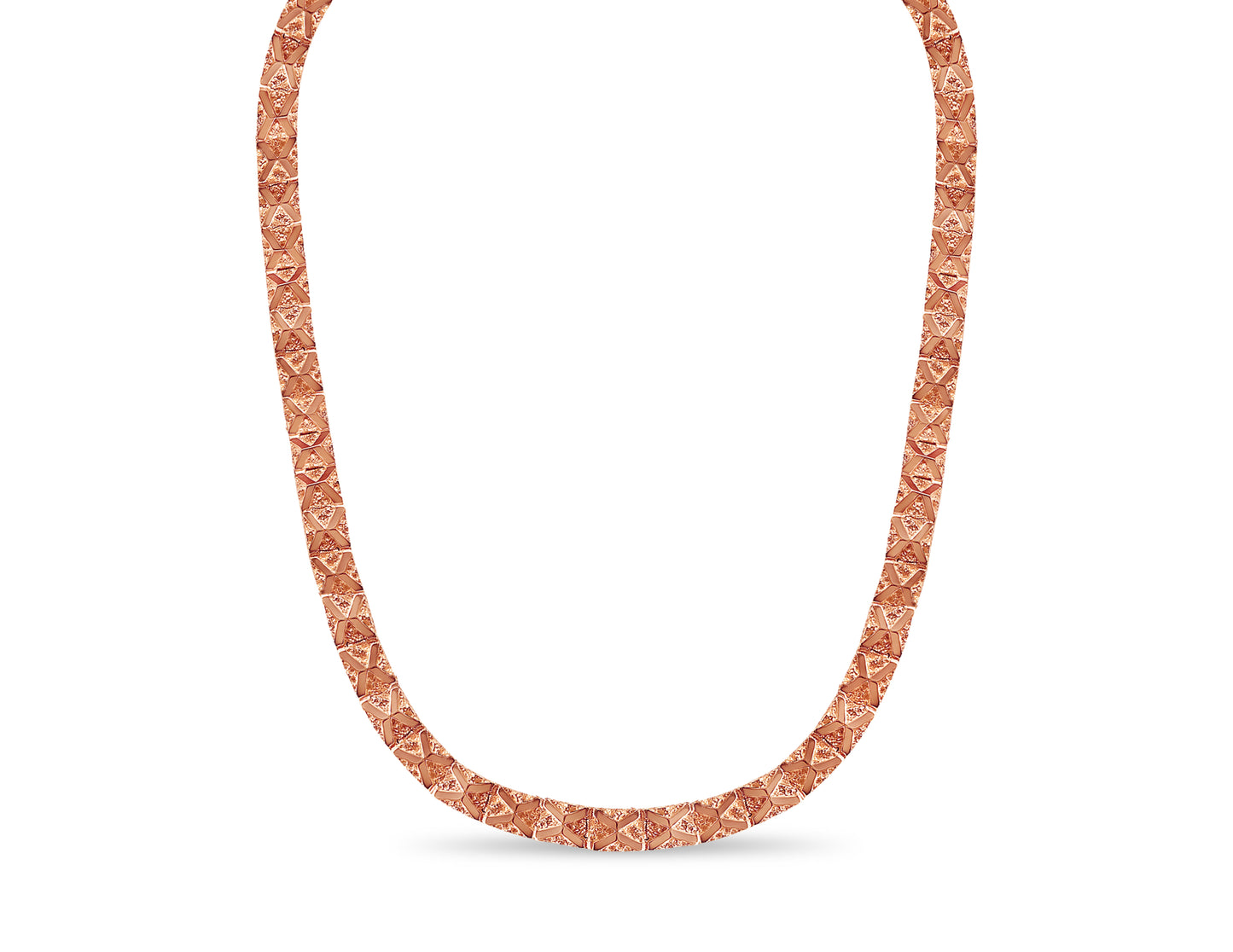 Nugget Solid Gold Handmade Necklace , 11mm, 16-30 Inch