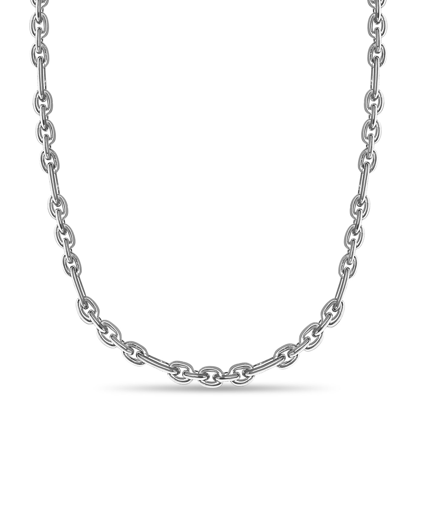 Rolo (Figaro) Solid Gold Handmade Necklace , 7mm, 16-30 Inch