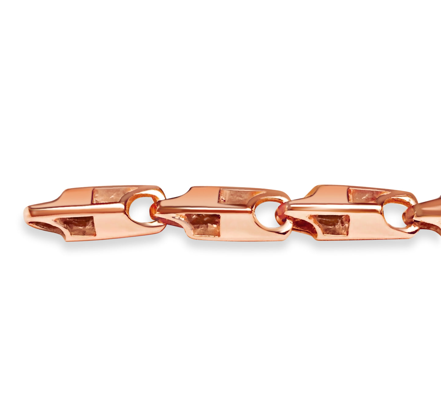 Rectangle Tube Solid Gold Handmade Bracelet , 6mm, 6.5-10 Inch