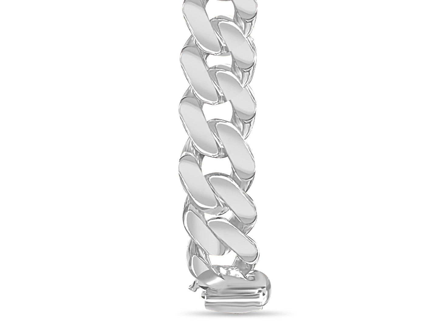 Curb Solid Gold Handmade Bracelet , 14mm, 6.5-10 Inch