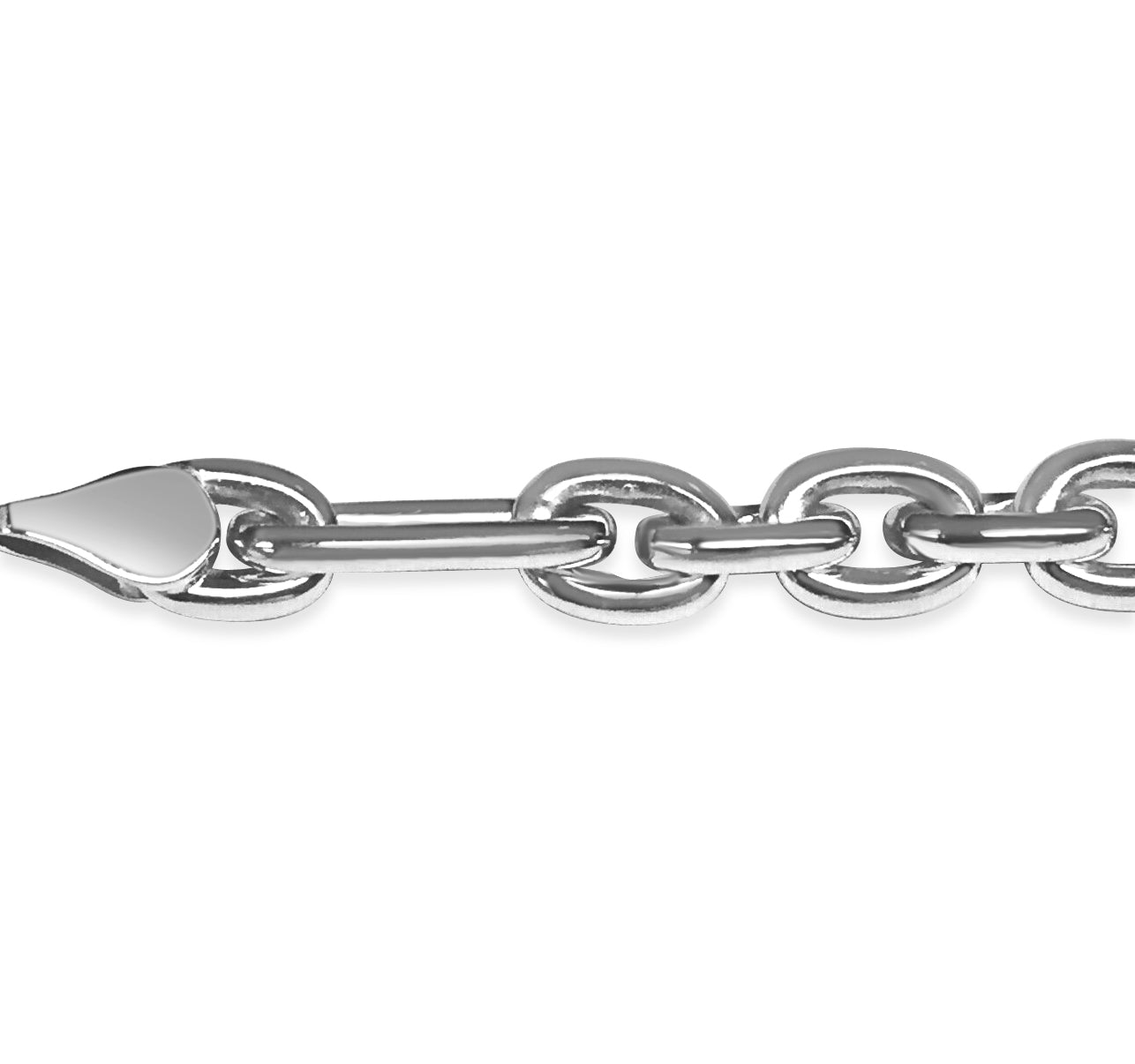 Rolo (Figaro) Solid Gold Handmade Necklace , 7mm, 16-30 Inch