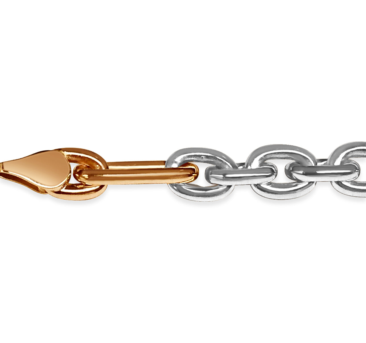 Rolo (Figaro) Solid Gold Handmade Necklace , 7mm, 16-30 Inch