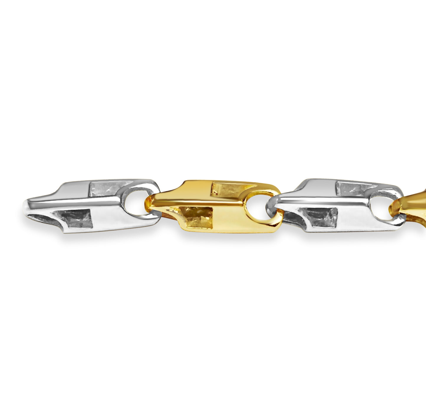 Rectangle Tube Solid Gold Handmade Bracelet , 6mm, 6.5-10 Inch