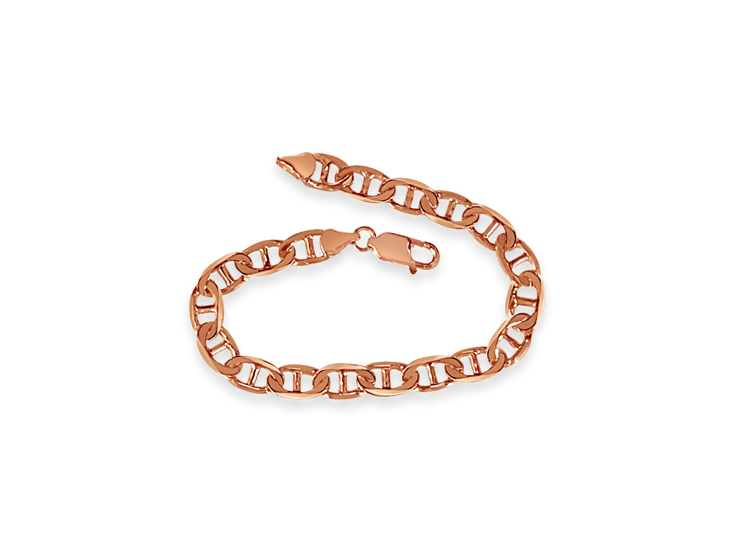 Mariner Solid Gold Handmade Bracelet , 8mm, 6.5-10 Inch