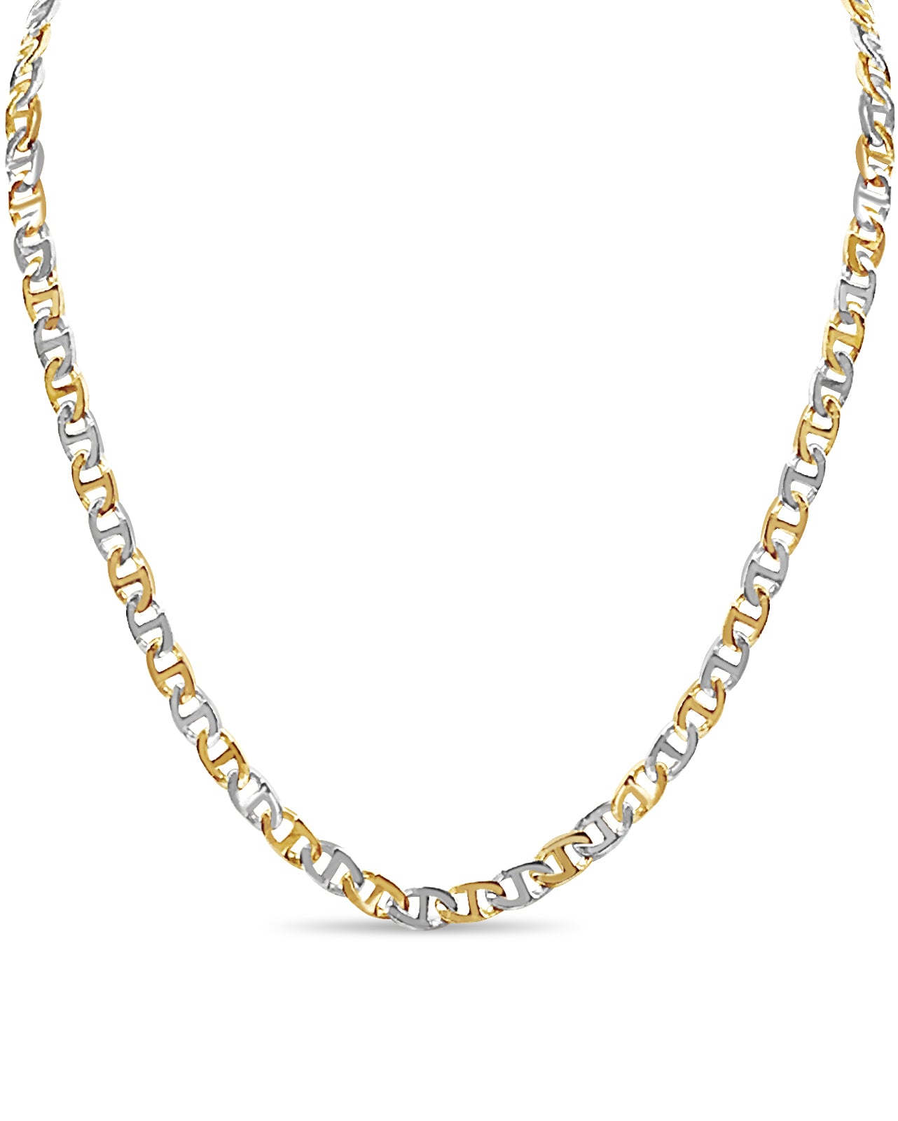 Mariner Solid Gold Handmade Necklace , 7mm, 16-30 Inch