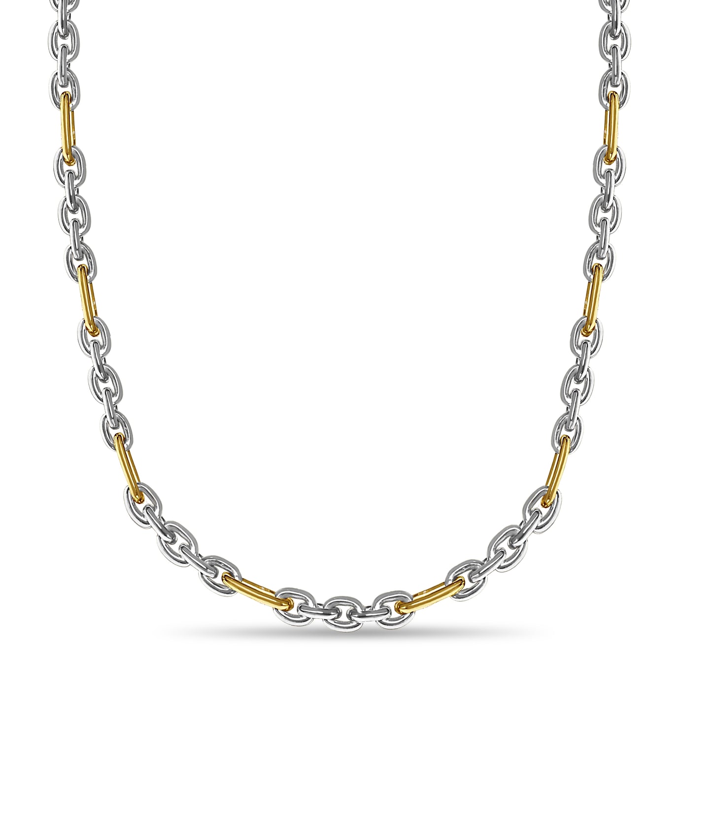 Rolo (Figaro) Solid Gold Handmade Necklace , 7mm, 16-30 Inch