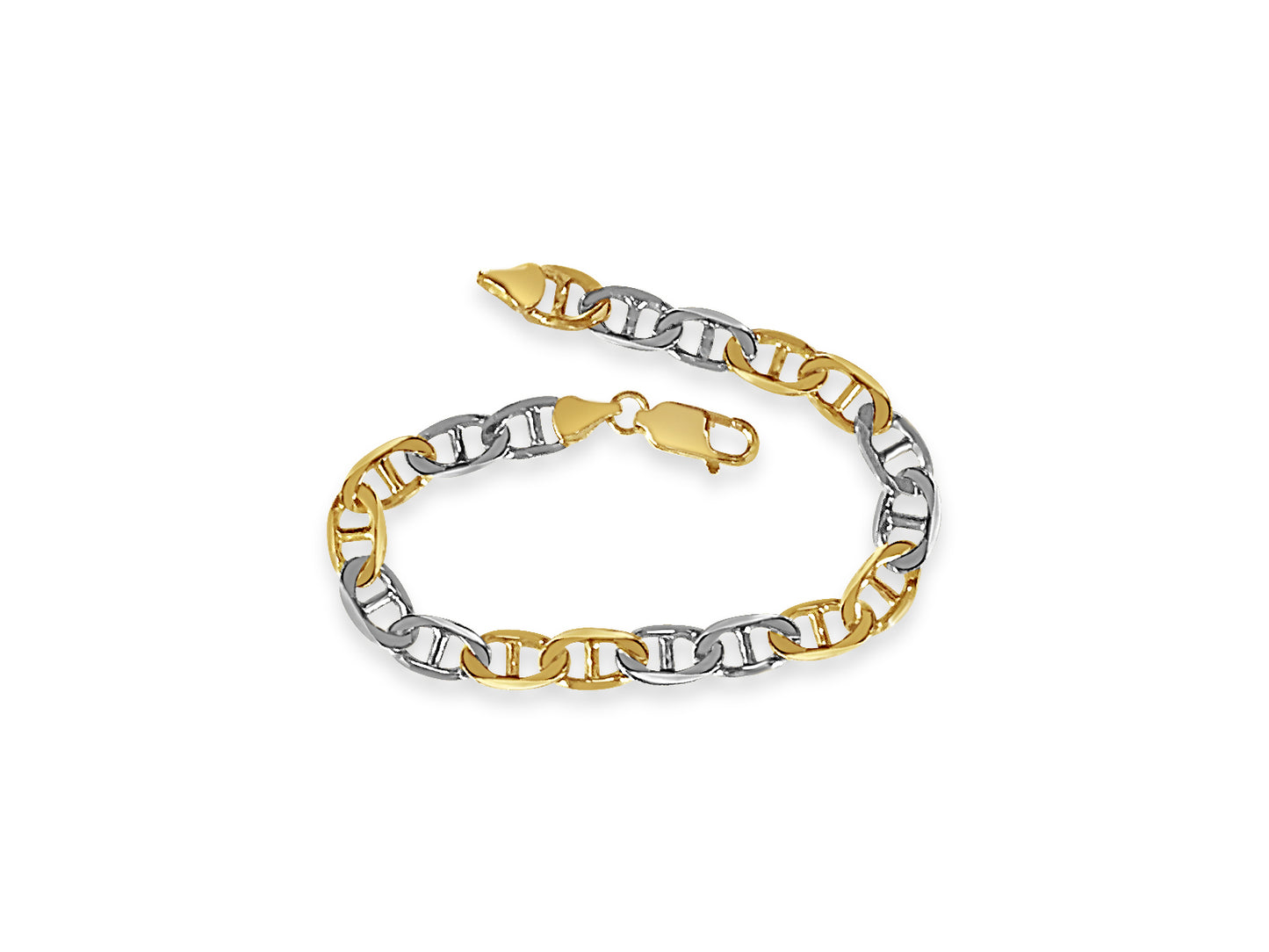 Mariner Solid Gold Handmade Bracelet , 8mm, 6.5-10 Inch