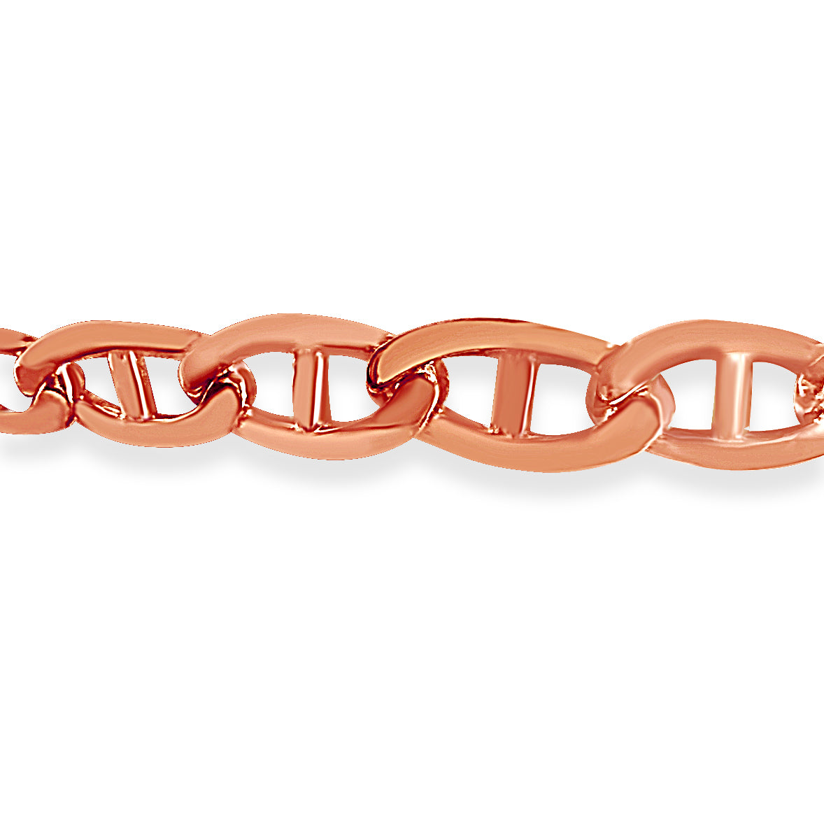 Anchor Mariner Solid Gold Handmade Bracelet , 9mm, 6.5-10 Inch