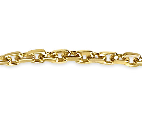 Fancy Rolo Solid Gold Handmade Necklace , 7mm, 16-30 Inch