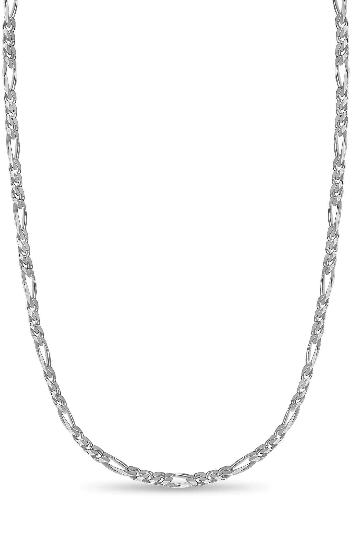 Figaro Solid Gold Handmade Necklace , 5mm, 16-30 Inch