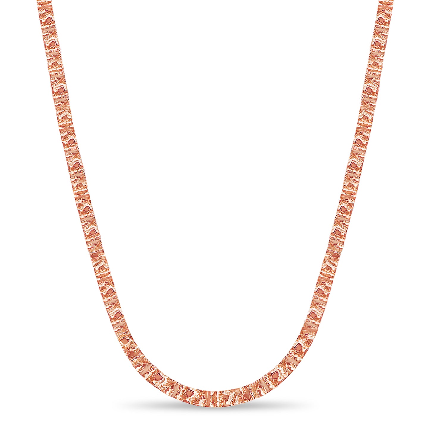 Nugget Solid Gold Handmade Necklace , 6mm, 16-30 Inch