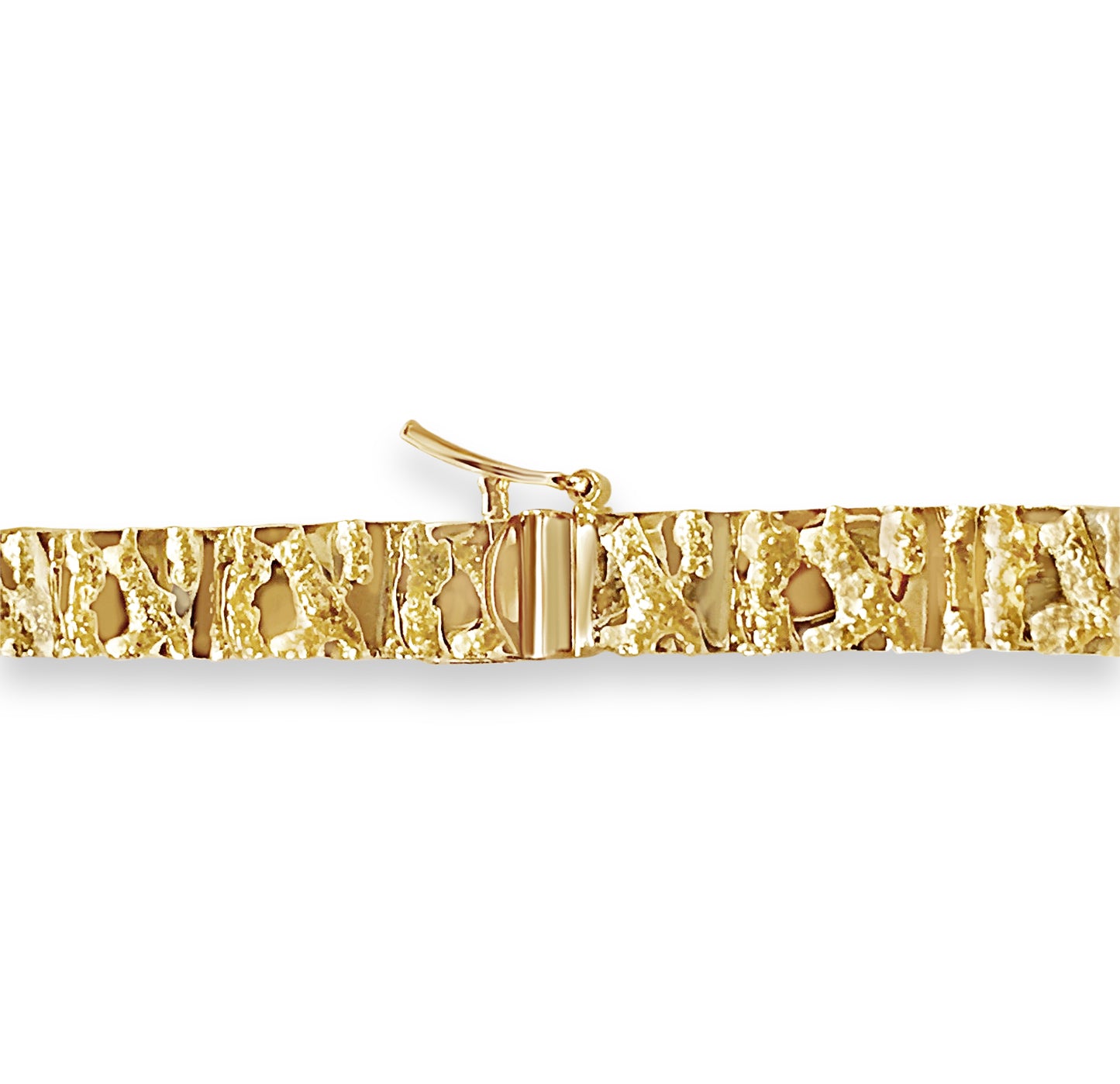 Nugget Solid Gold Handmade Necklace , 6mm, 16-30 Inch