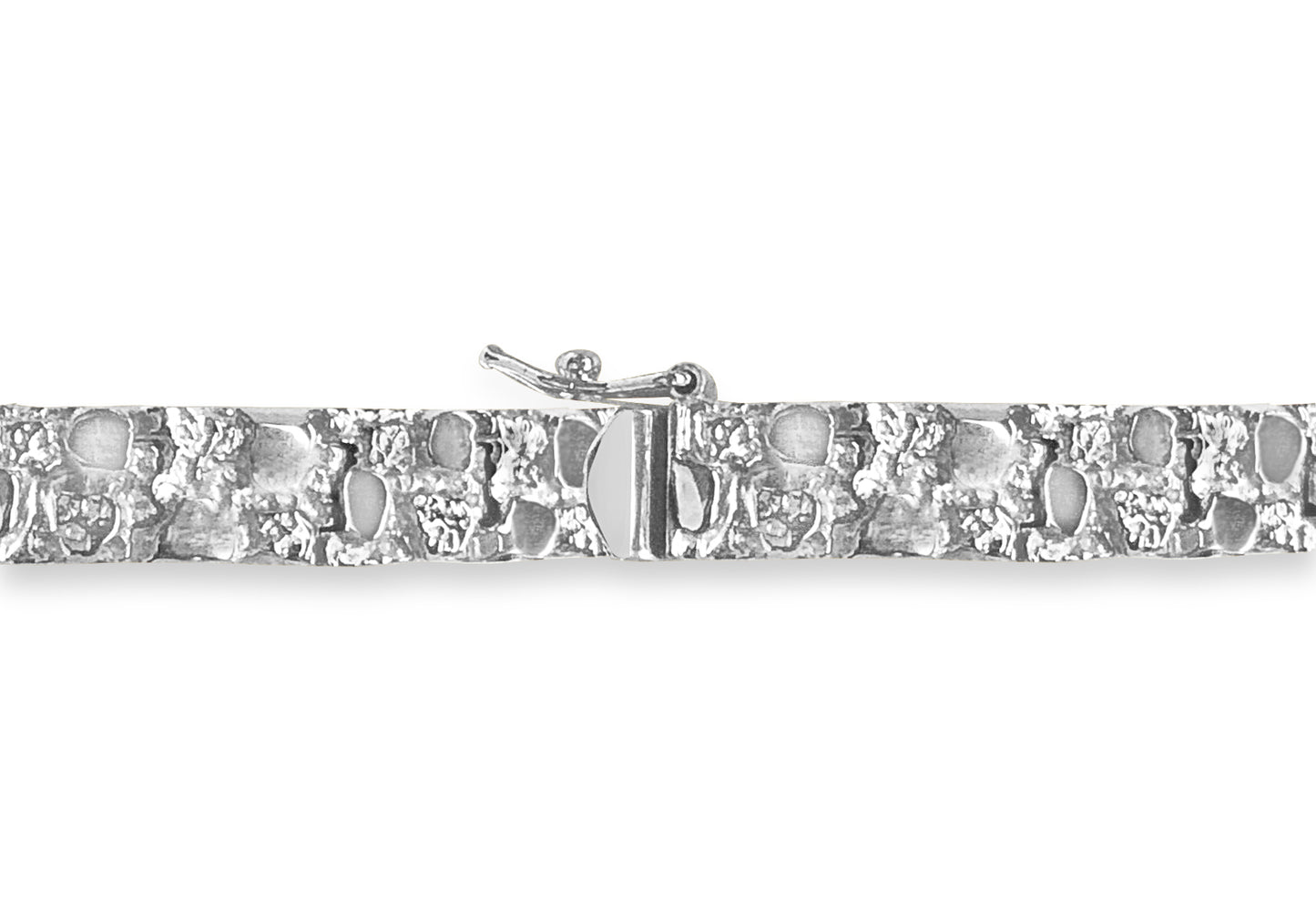 Nugget Solid Gold Handmade Bracelet , 7mm, 6.5-10 Inch