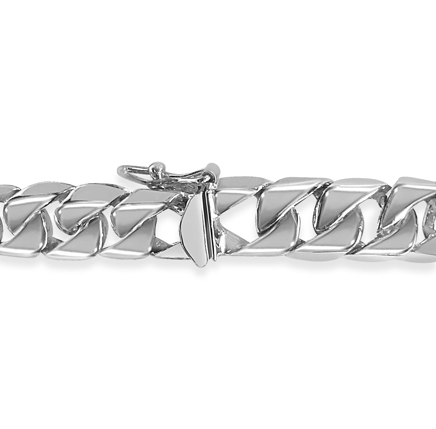 Curb Solid Gold Handmade Bracelet , 9mm, 6.5-10 Inch