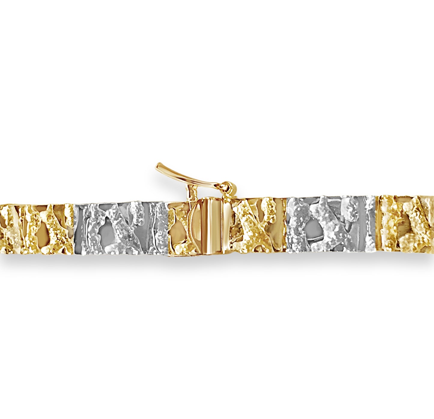 Nugget Solid Gold Handmade Bracelet , 6mm, 6.5-10 Inch