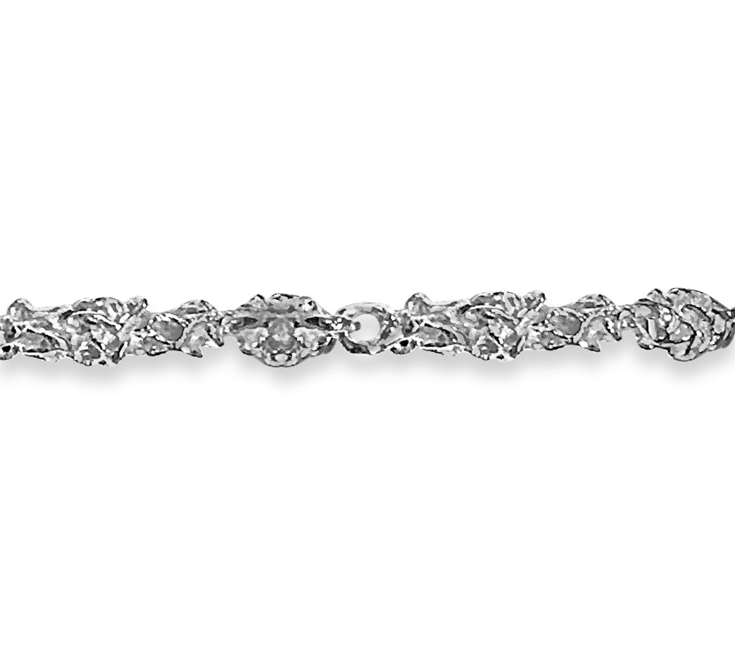 Nugget Solid Gold Handmade Bracelet , 5mm, 6.5-10 Inch