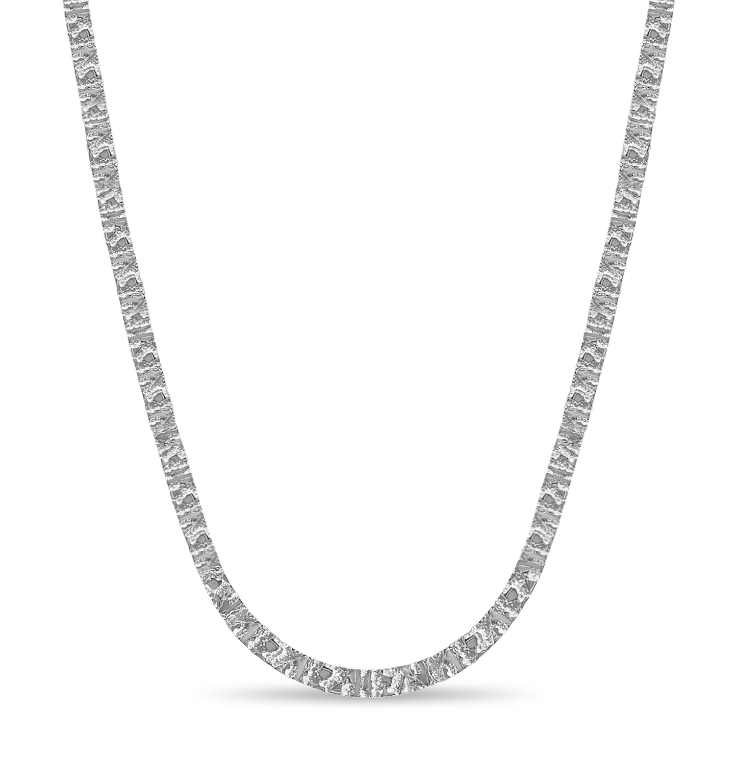 Nugget Solid Gold Handmade Necklace , 6mm, 16-30 Inch