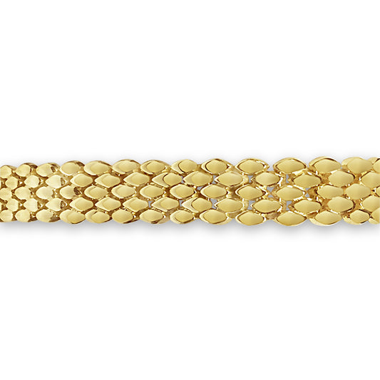 Panther Solid Gold Handmade Bracelet , 12mm, 6.5-10 Inch