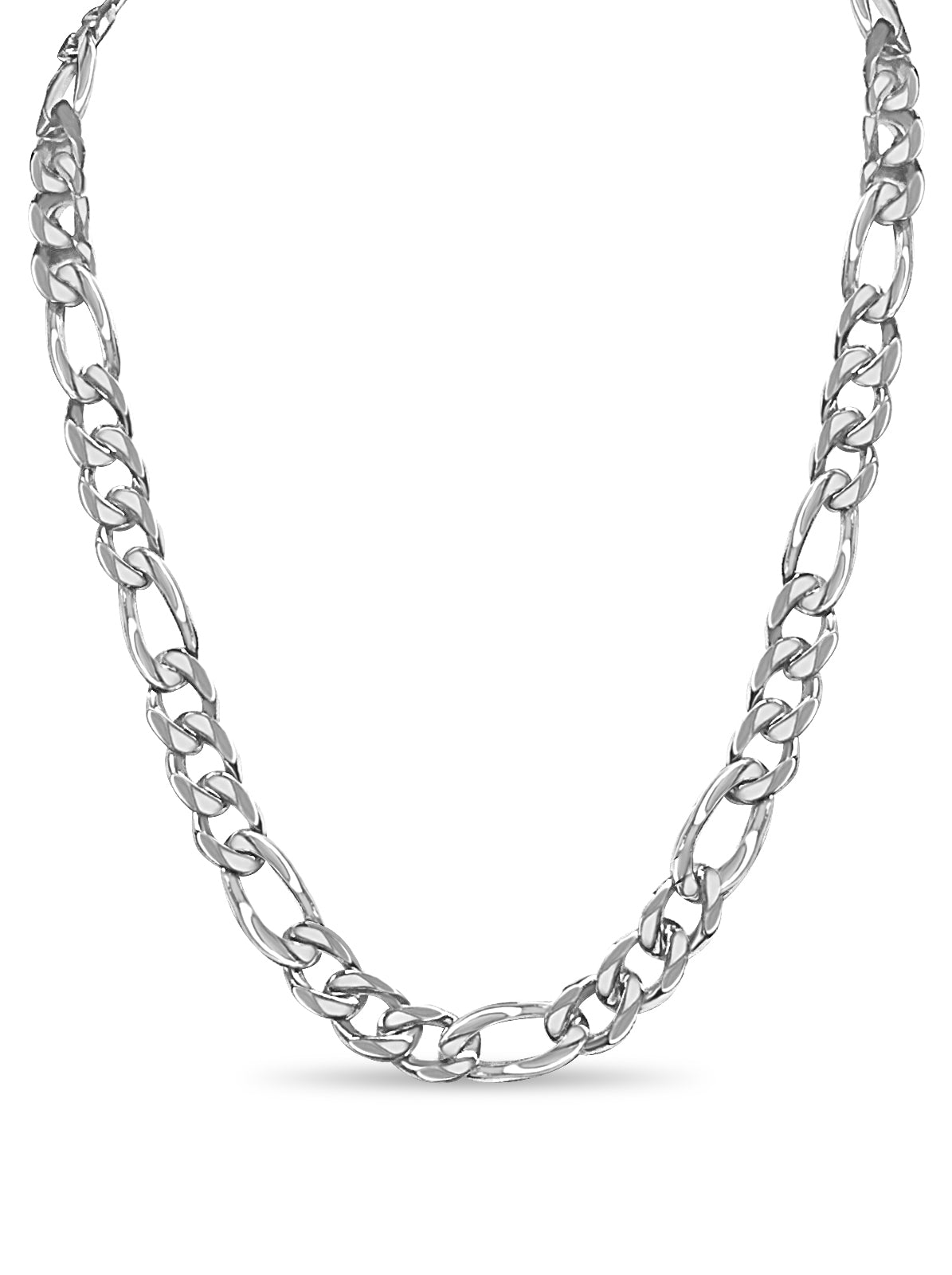 Figaro Solid Gold Handmade Necklace , 15mm, 16-30 Inch