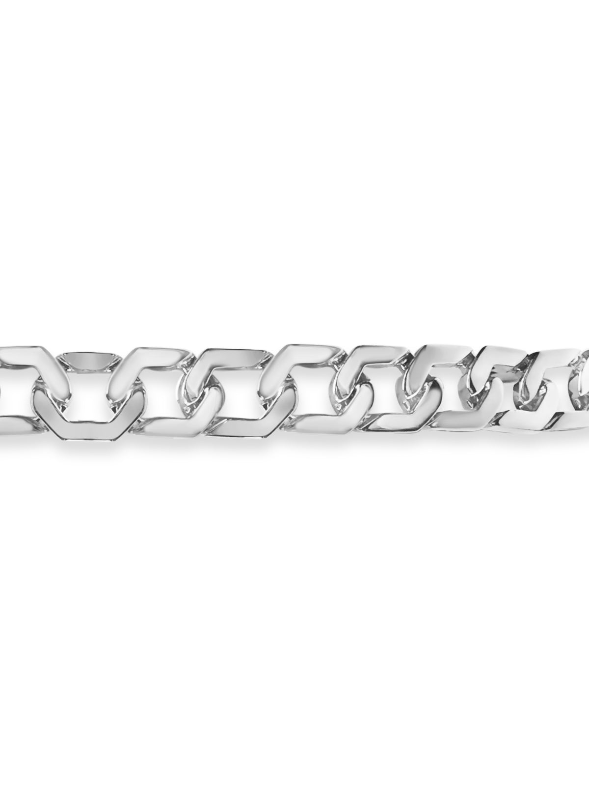 Curb Solid Gold Handmade Bracelet , 11mm, 6.5-10 Inch