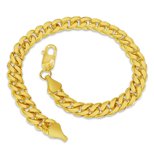 Miami Cuban Solid Gold Handmade Bracelet , 8mm, 6.5-10 Inch