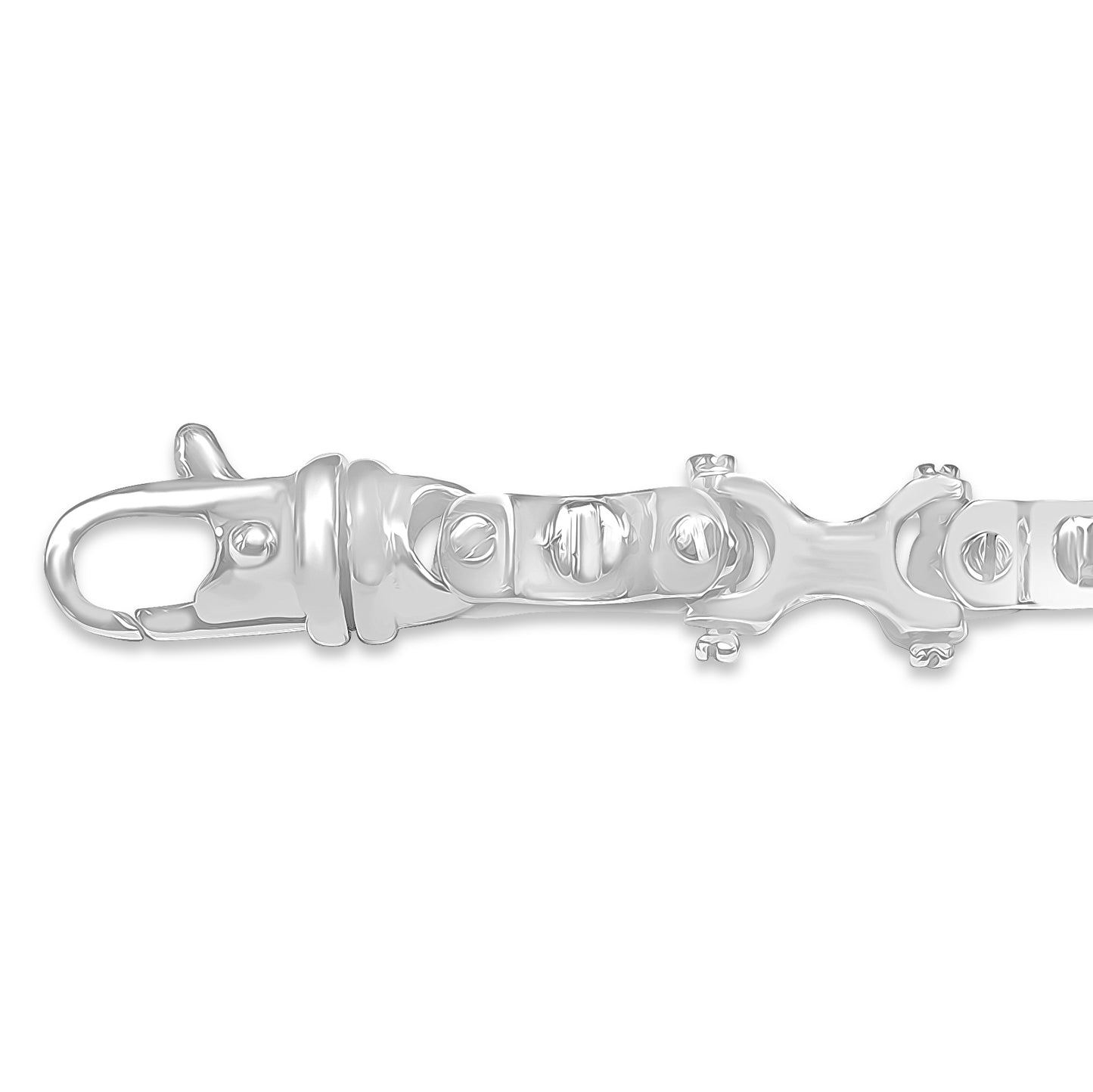 Equestrian Solid Gold Handmade Bracelet , 9mm, 6.5-10 Inch
