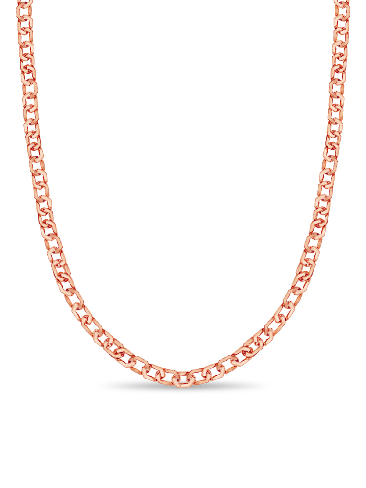Curb Solid Gold Handmade Necklace , 11mm, 16-30 Inch