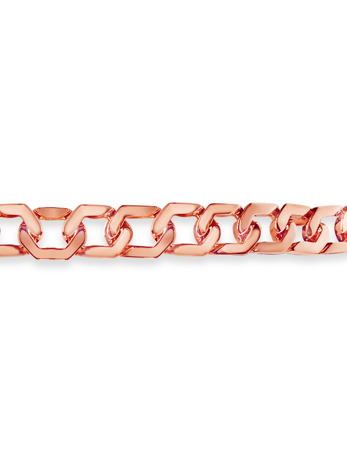 Curb Solid Gold Handmade Bracelet , 11mm, 6.5-10 Inch