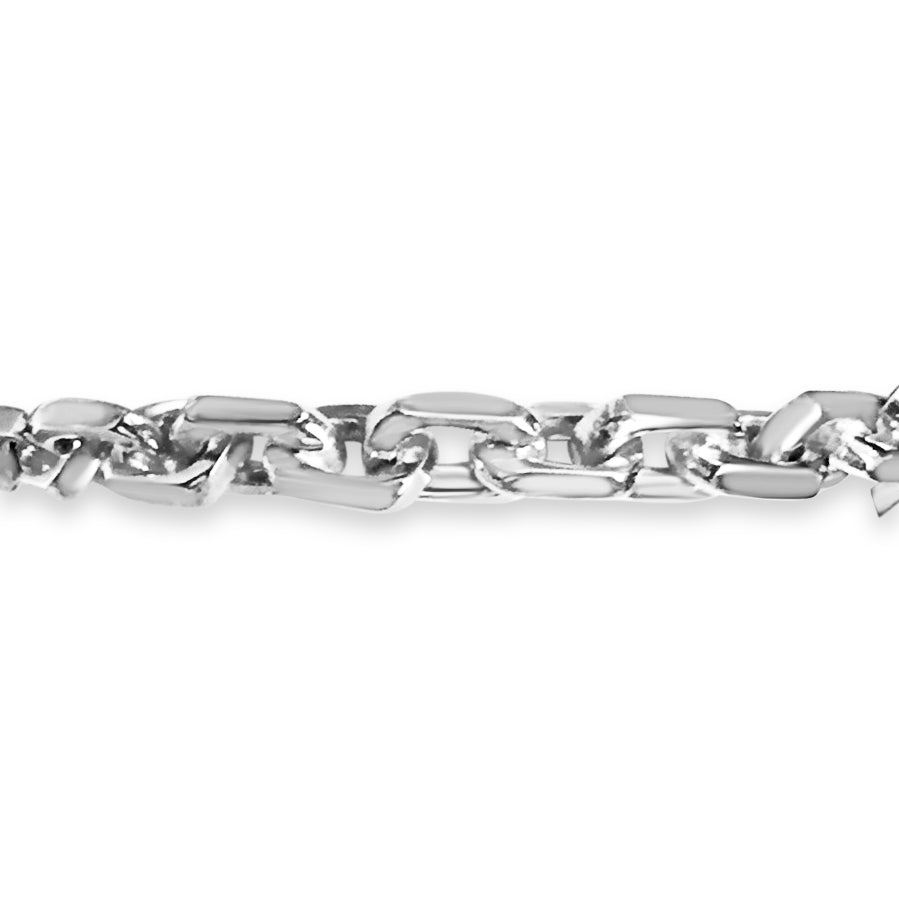Fancy Rolo Solid Gold Handmade Bracelet , 5mm, 6.5-10 Inch