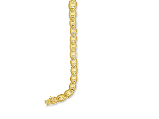 Mariner Solid Gold Handmade Bracelet , 9mm, 6.5-10 Inch