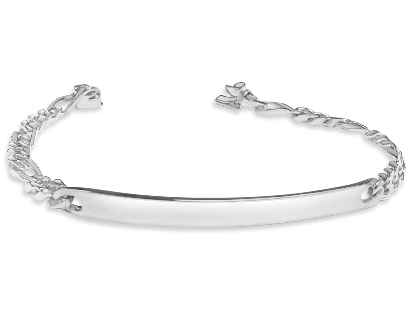 ID Figaro Solid Gold Handmade Bracelet , 5mm, 6.5-10 Inch