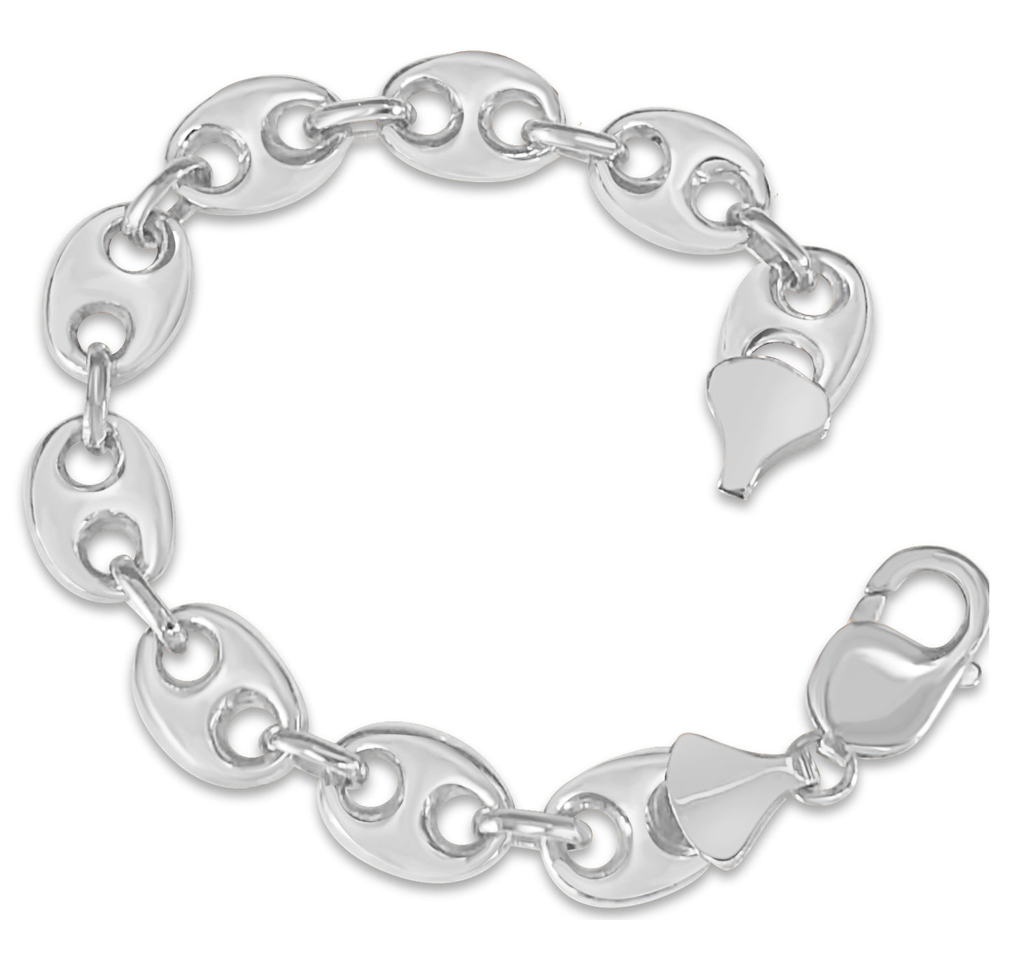 Mariner Solid Gold Handmade Bracelet , 11mm, 6.5-10 Inch