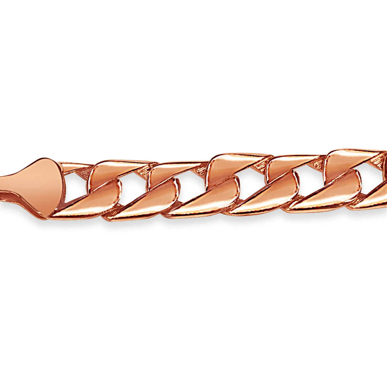 Curb Solid Gold Handmade Bracelet , 13mm, 6.5-10 Inch