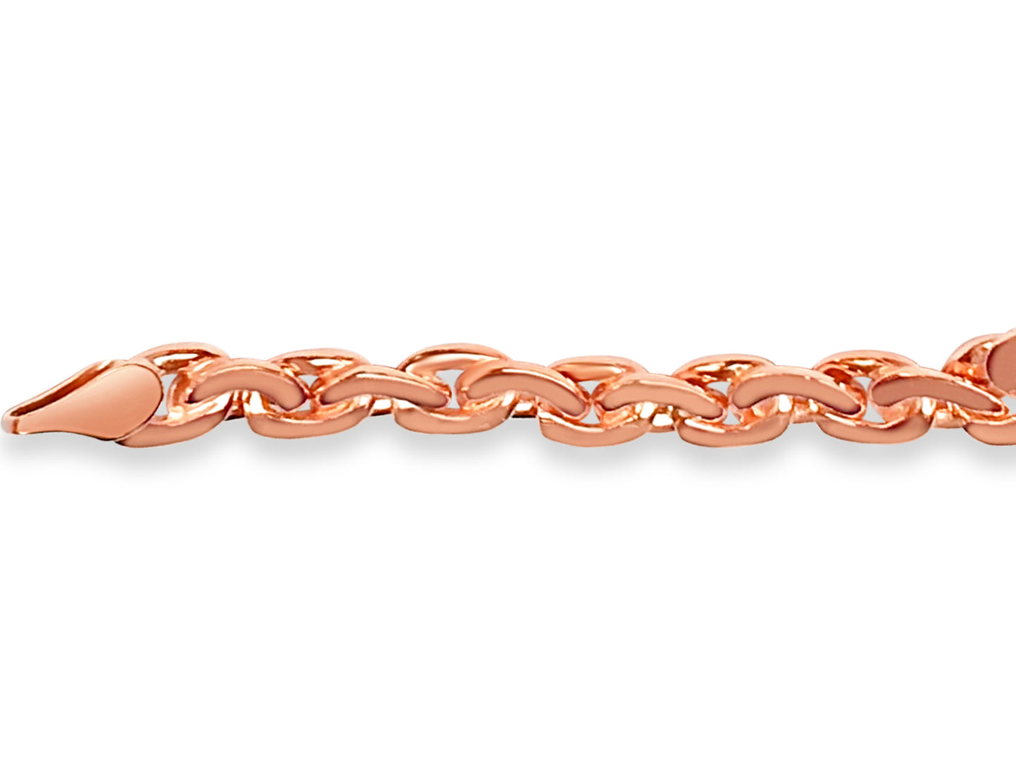 Infinity Solid Gold Handmade Necklace , 7mm, 16-30 Inch