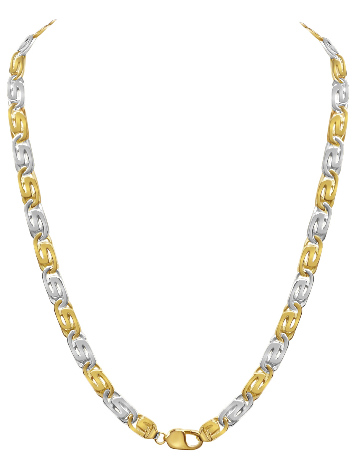 Tiger Eye Solid Gold Handmade Necklace , 9mm, 16-30 Inch