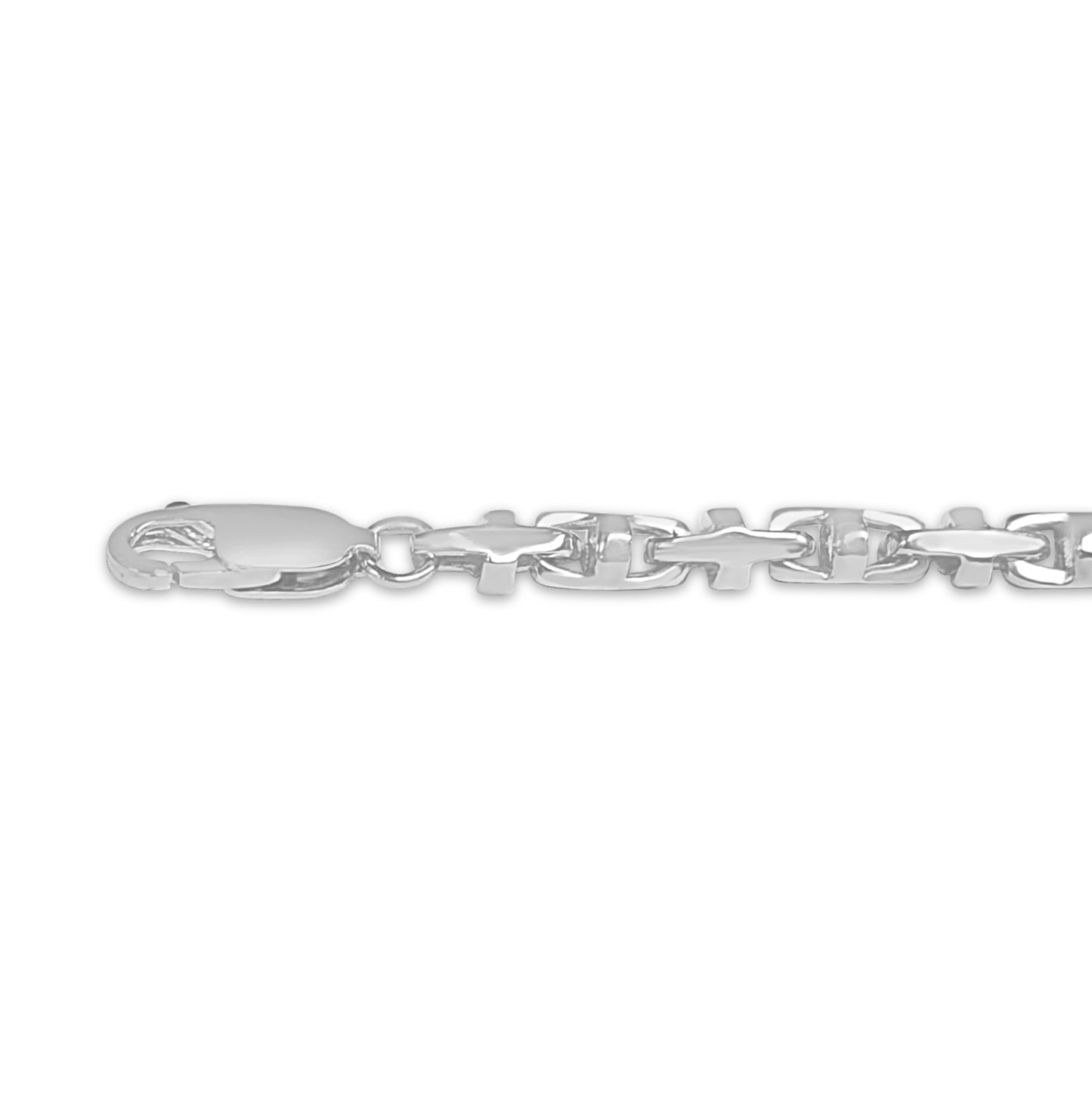 Anchor Mariner Solid Gold Handmade Bracelet , 4mm, 6.5-10 Inch