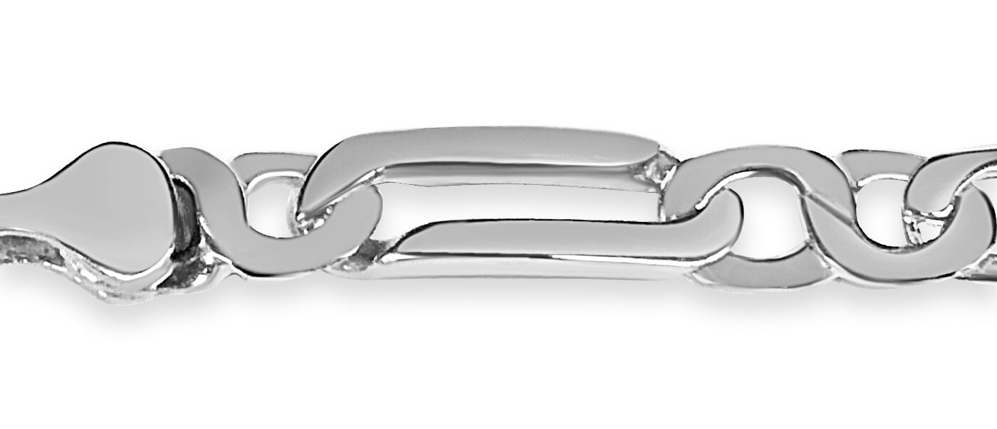 Figaro Infinity Solid Gold Handmade Bracelet , 6mm, 6.5-10 Inch