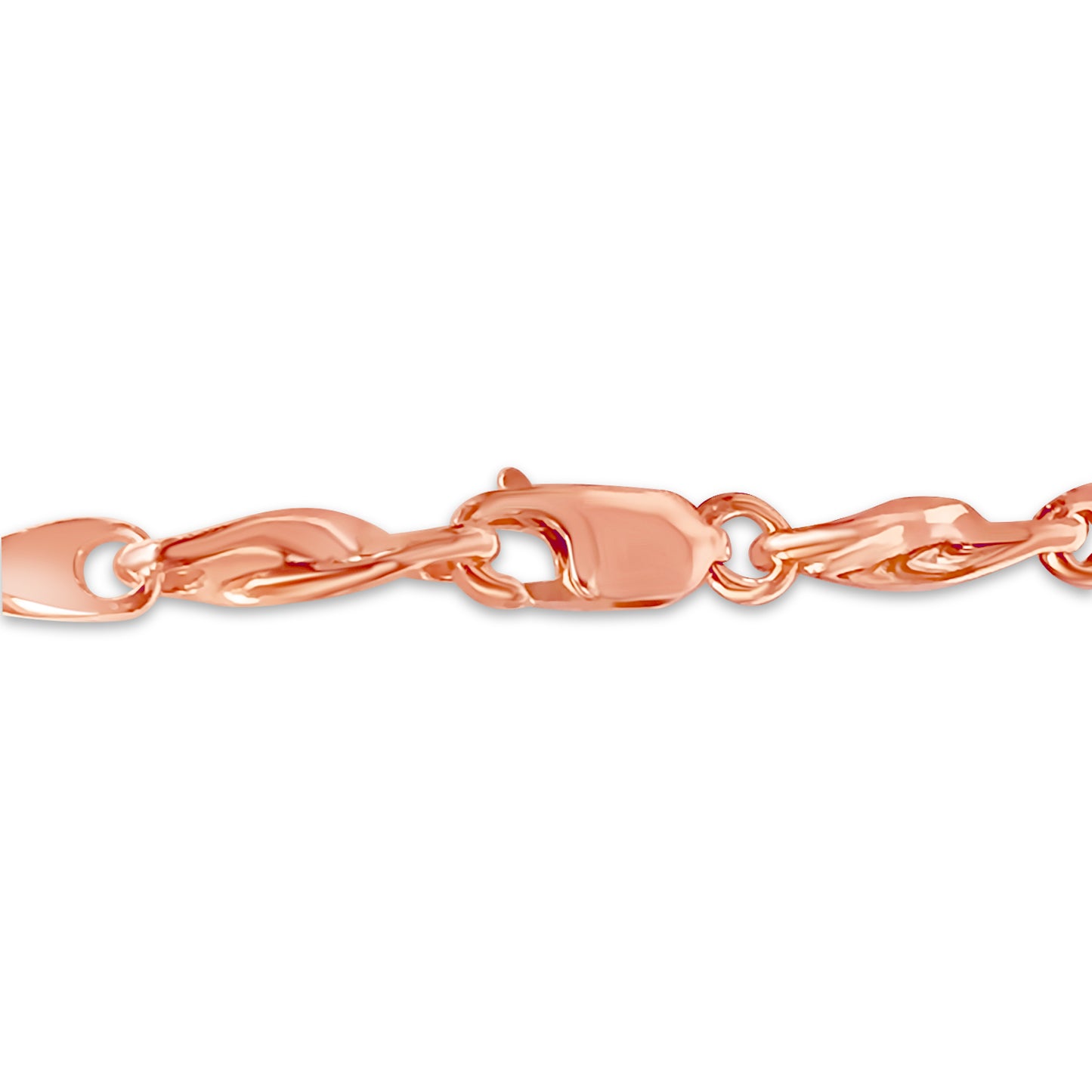 Twist Solid Gold Handmade Bracelet , 5mm, 6.5-10 Inch