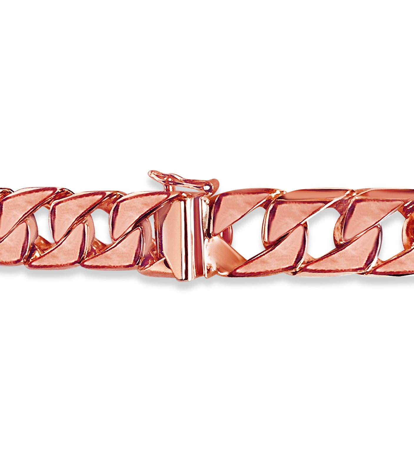 Curb Solid Gold Handmade Bracelet , 14mm, 6.5-10 Inch