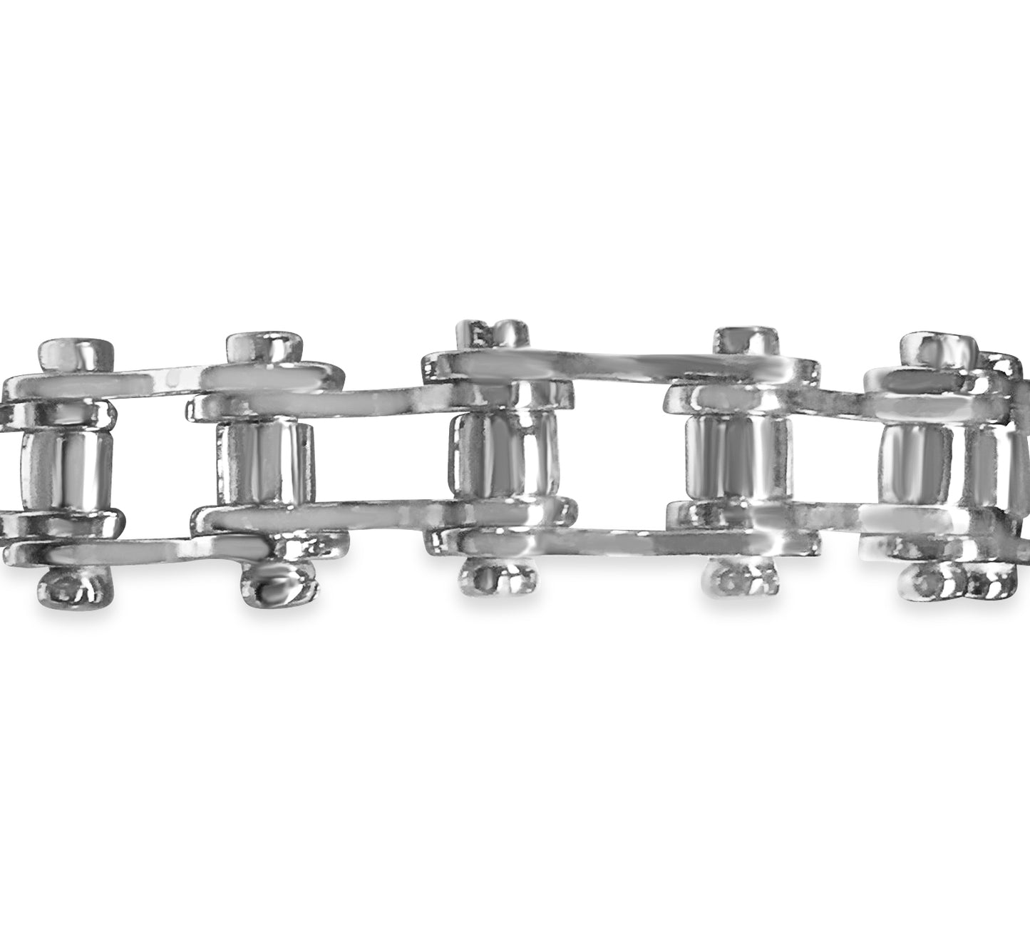 Motorcycle/Bike Chain Solid Gold Handmade Bracelet , 14mm, 6.5-10 Inch
