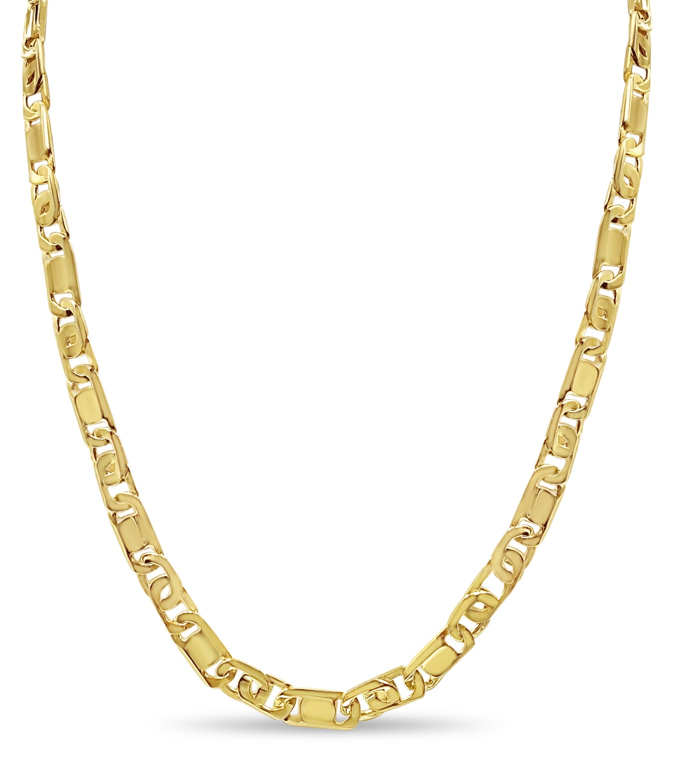 Tiger Eye & Bar Solid Gold Handmade Necklace , 11mm, 16-30 Inch