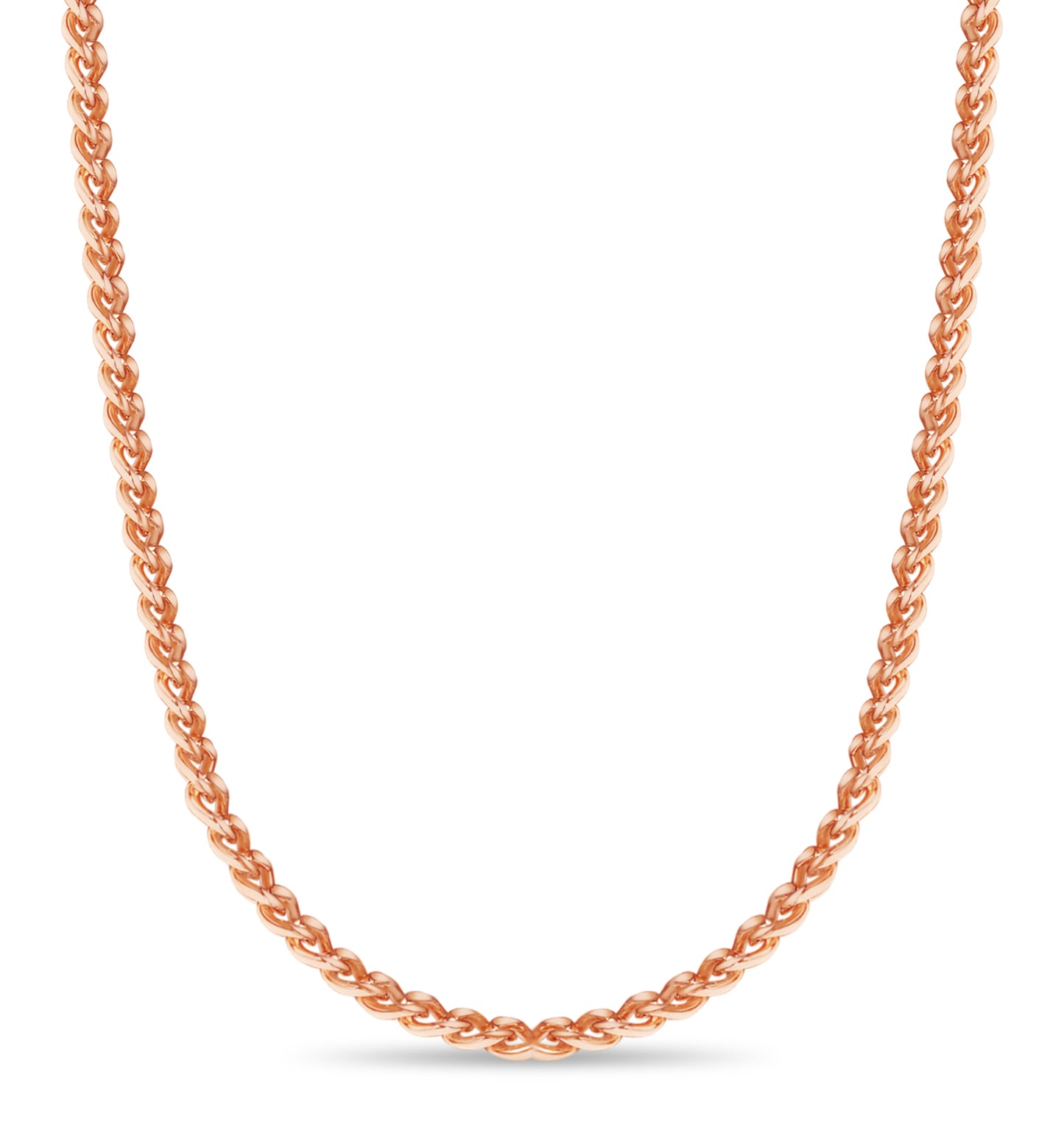 Curb Solid Gold Handmade Necklace , 8mm, 16-30 Inch