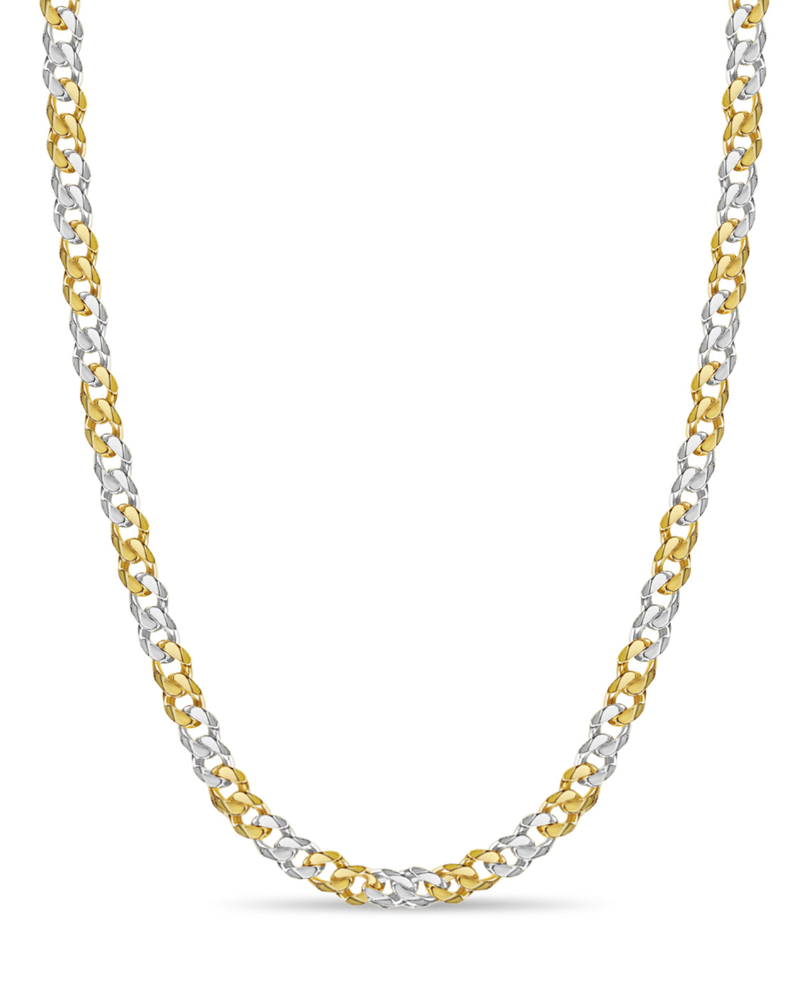 Curb Solid Gold Handmade Necklace , 11mm, 16-30 Inch